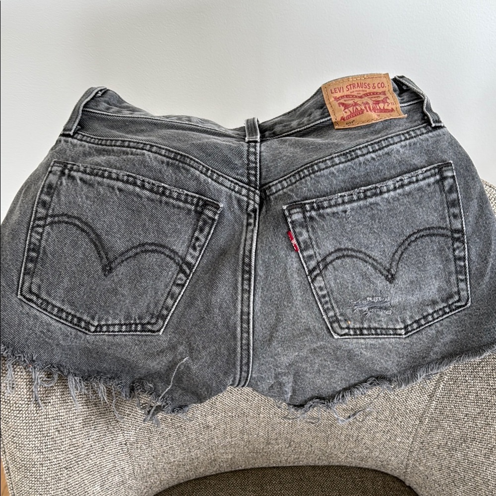Levi's Gray Denim Cutoff Shorts 501 size 26